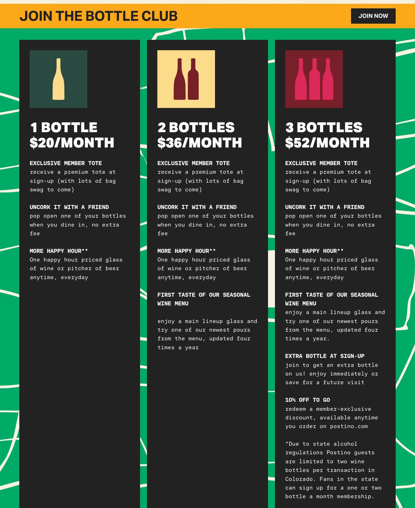 Bottle Club membership tiers